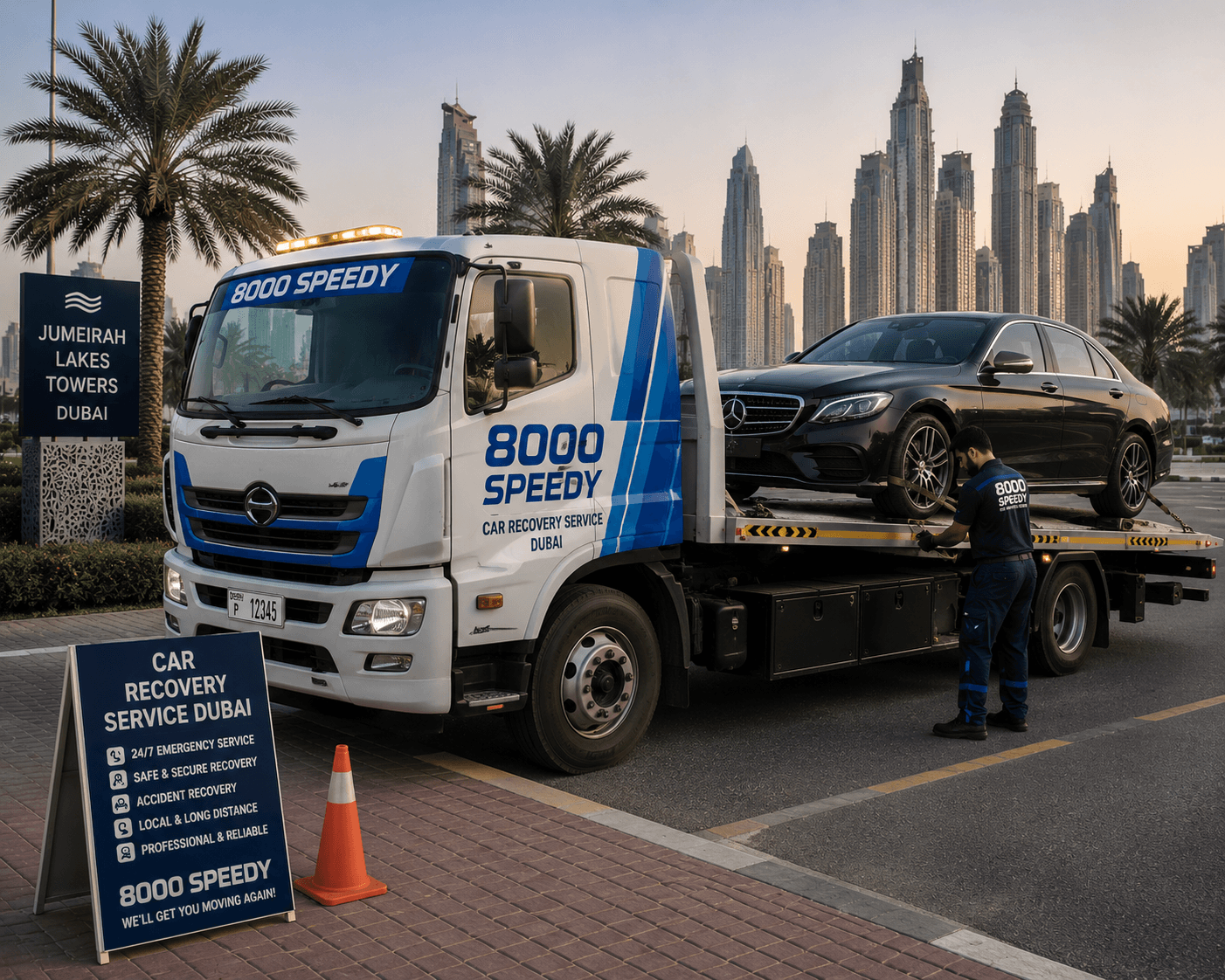 24/7 Car Recovery Services in Dubai in Less Than 45 Minutes with 800 Speedy